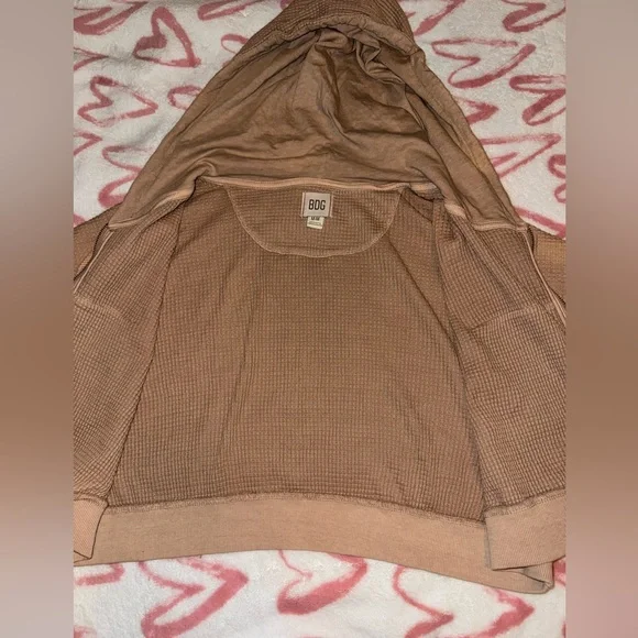 COPY - super cute urban outfitters waffle zip up hoodie! - Picture 4 of 5